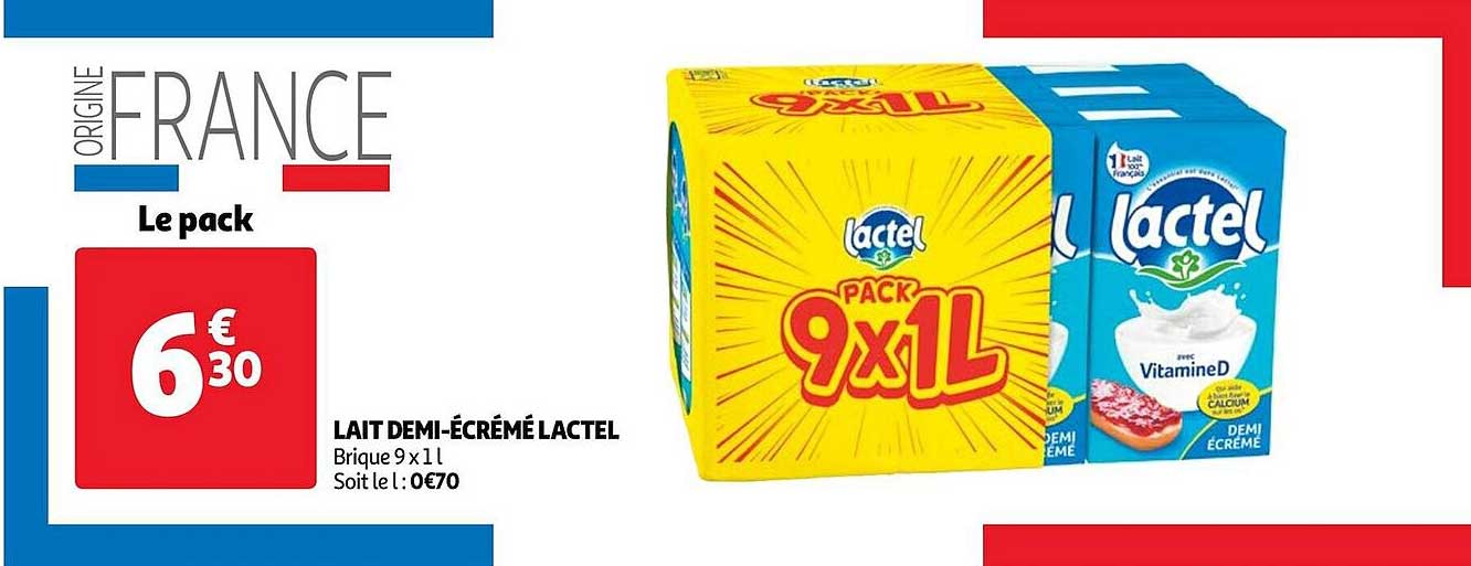 lait demi-écrémé lactel