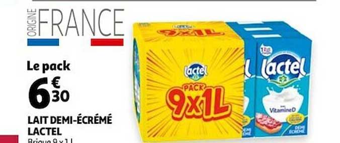 lait demi-écrémé lactel