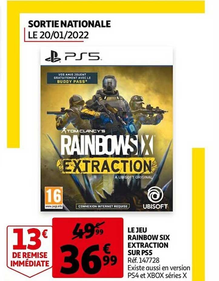 le jeu rainbow six extraction sur ps5