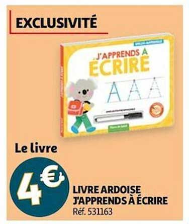 Livre Ardoise J'apprends à écrire