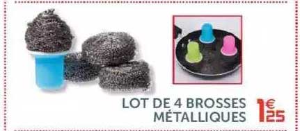 Lot De 4 Brosses Métalliques
