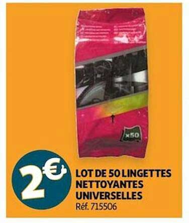 Lot De 50 Lingettes Nettoyantes Universelles