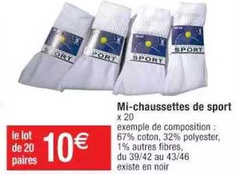 mi-chaussettes de sport