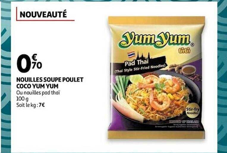 nouilles soupe poulet coco yum yum