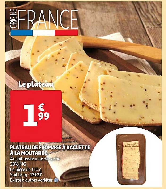 Plateau De Fromage à Raclette à La Moutarde