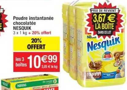 poudre instantanée chocolatée nesquik