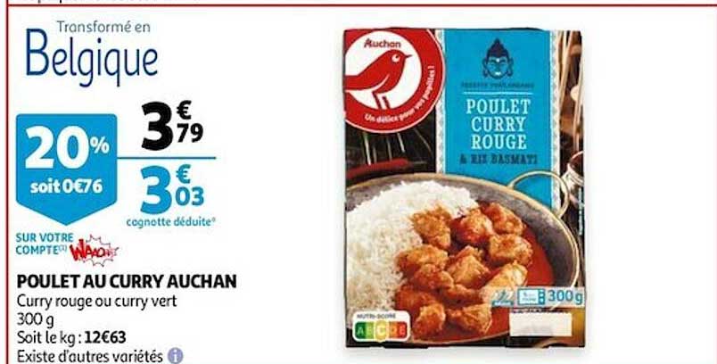 Poulet Au Curry Auchan