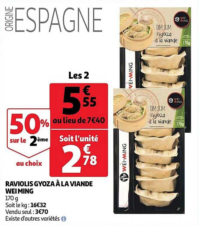 raviolis gyoza à la viande wei ming