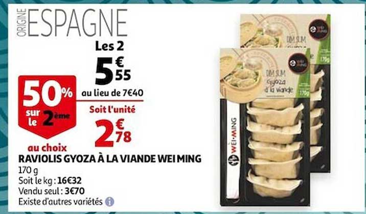 raviolis gyoza à la viande wei ming