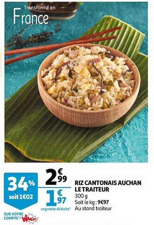 riz cantonais auchan le traiteur