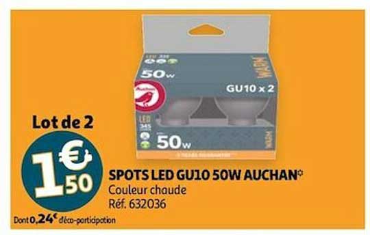 spots led gu10 50w auchan