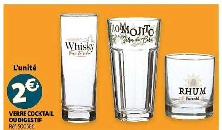 verre cocktail ou digestif