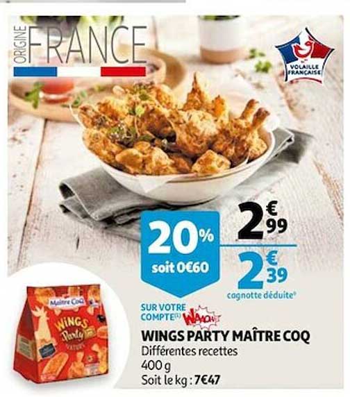 wings party maître coq