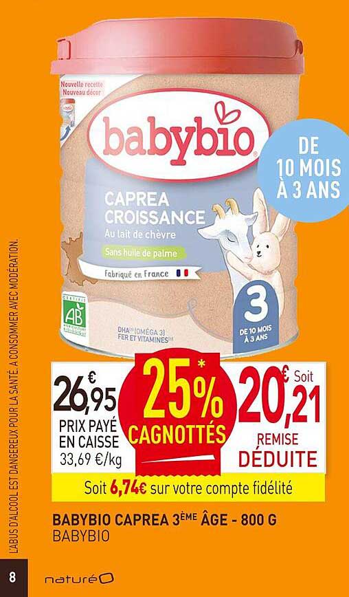 babybio caprea 3ème âge babybio