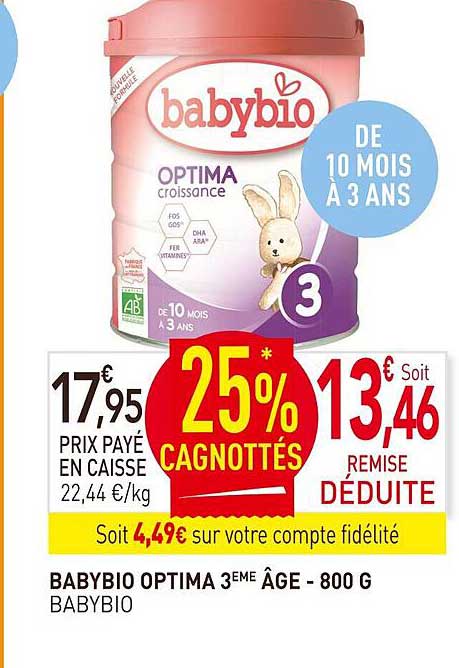 babybio optima 3ème âge babybio