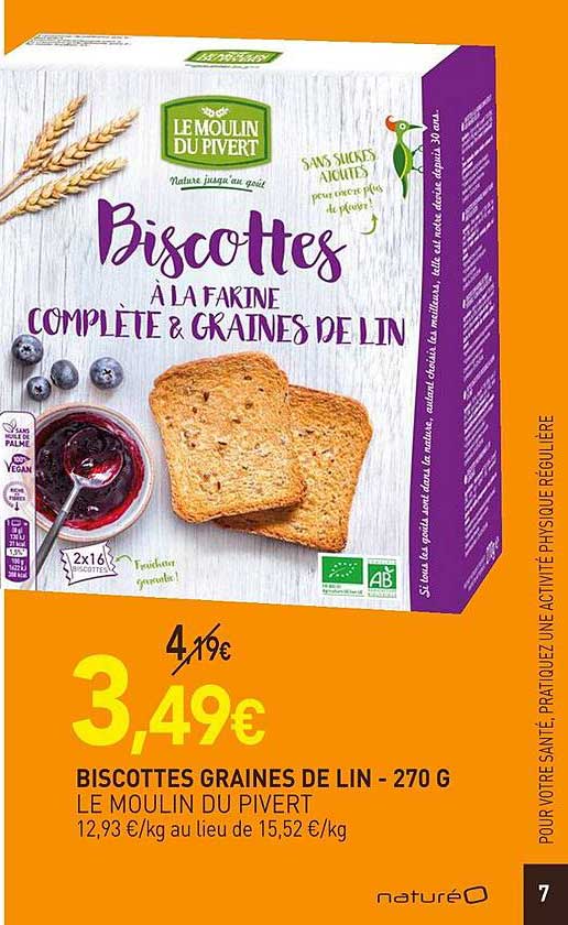 biscottees graines de lin le moulin du pivert