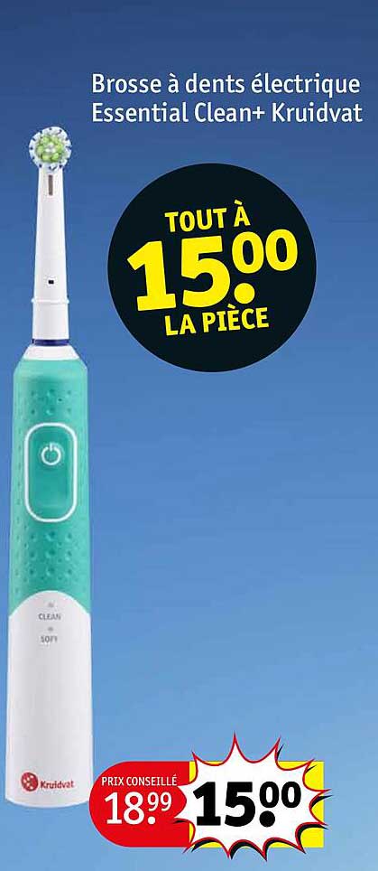 brosse à dents électique essential clean+ kruidvat
