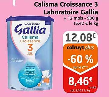 calisma croissance 3 laboratoire gallia + 12 moi