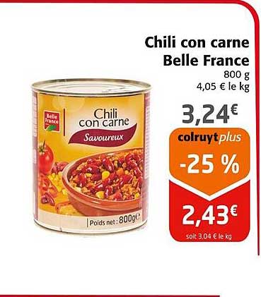 chili con carne belle france