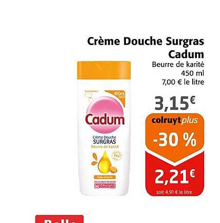 crème douche surgras cadum