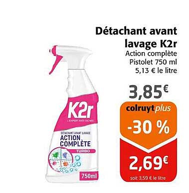 détachant avant lavage k2r