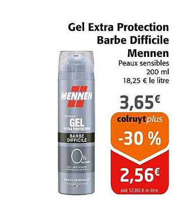 gel extra protection barbe difficile mennen