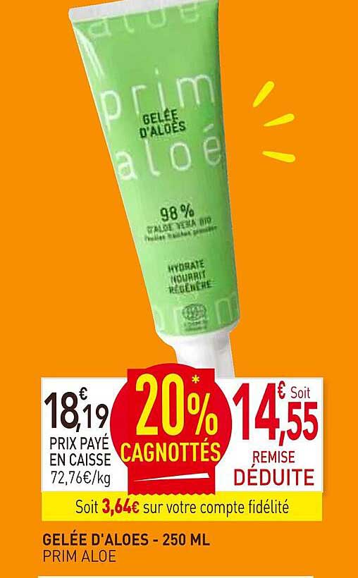 gelée d'aloés prim aloé - 250 ml