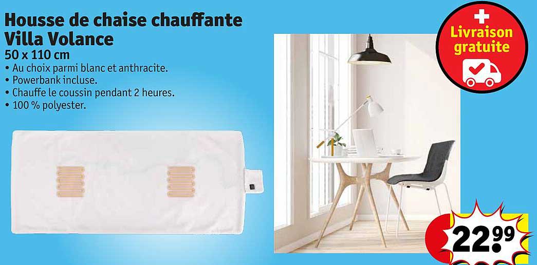 housse de chaise chauffante villa volance