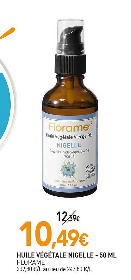 huile végétale nigelle florame - 50 ml