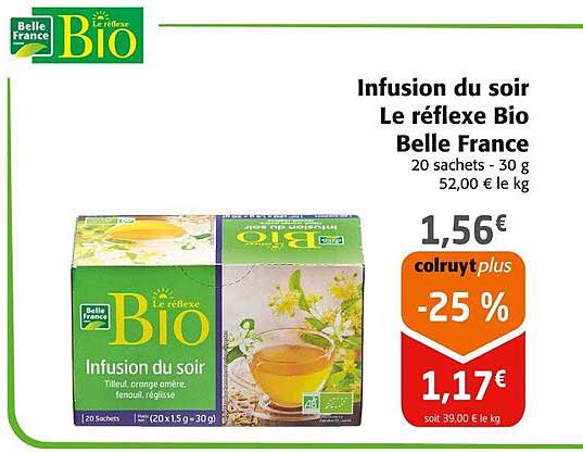 infusion du soir le réflexe bio belle france