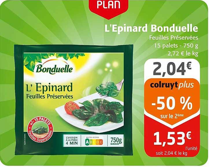 l'epinard bonduelle