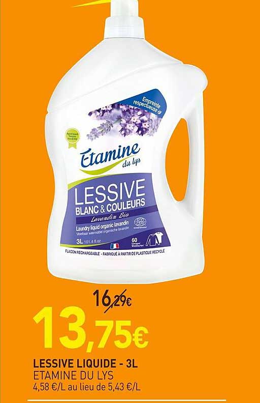 lessive liquide étamine du lys - 3l