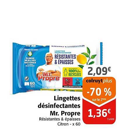 lingettes désinfectantes mr. propre