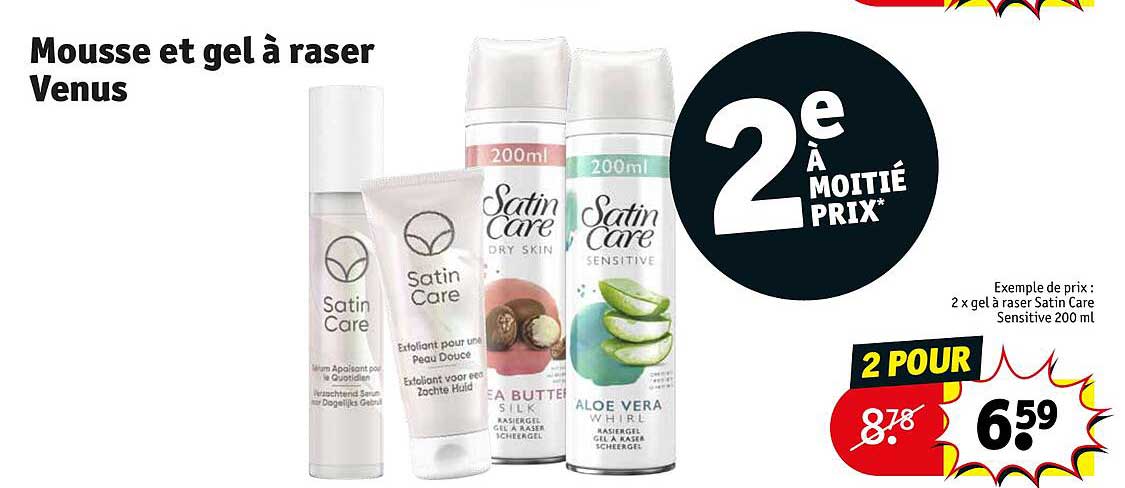 mousse et gel à raser venus
