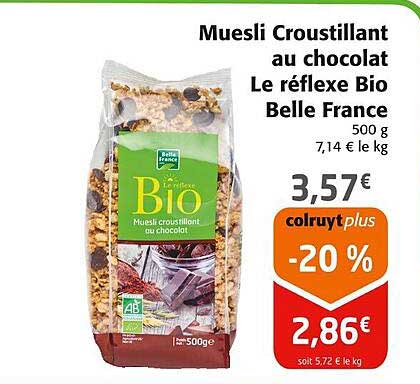 muesli croustillant au chocolat le réflexe bio belle france