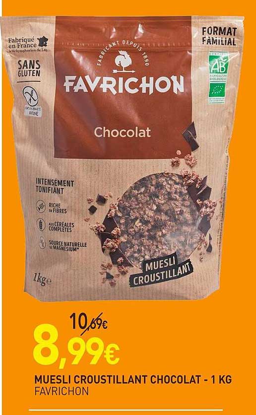 Muesli Croustillant Chocolat Favrichon