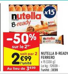 nutella b-ready ferrero