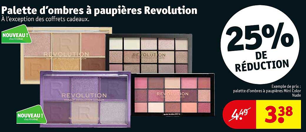 palette d'ombres à paupières révolution