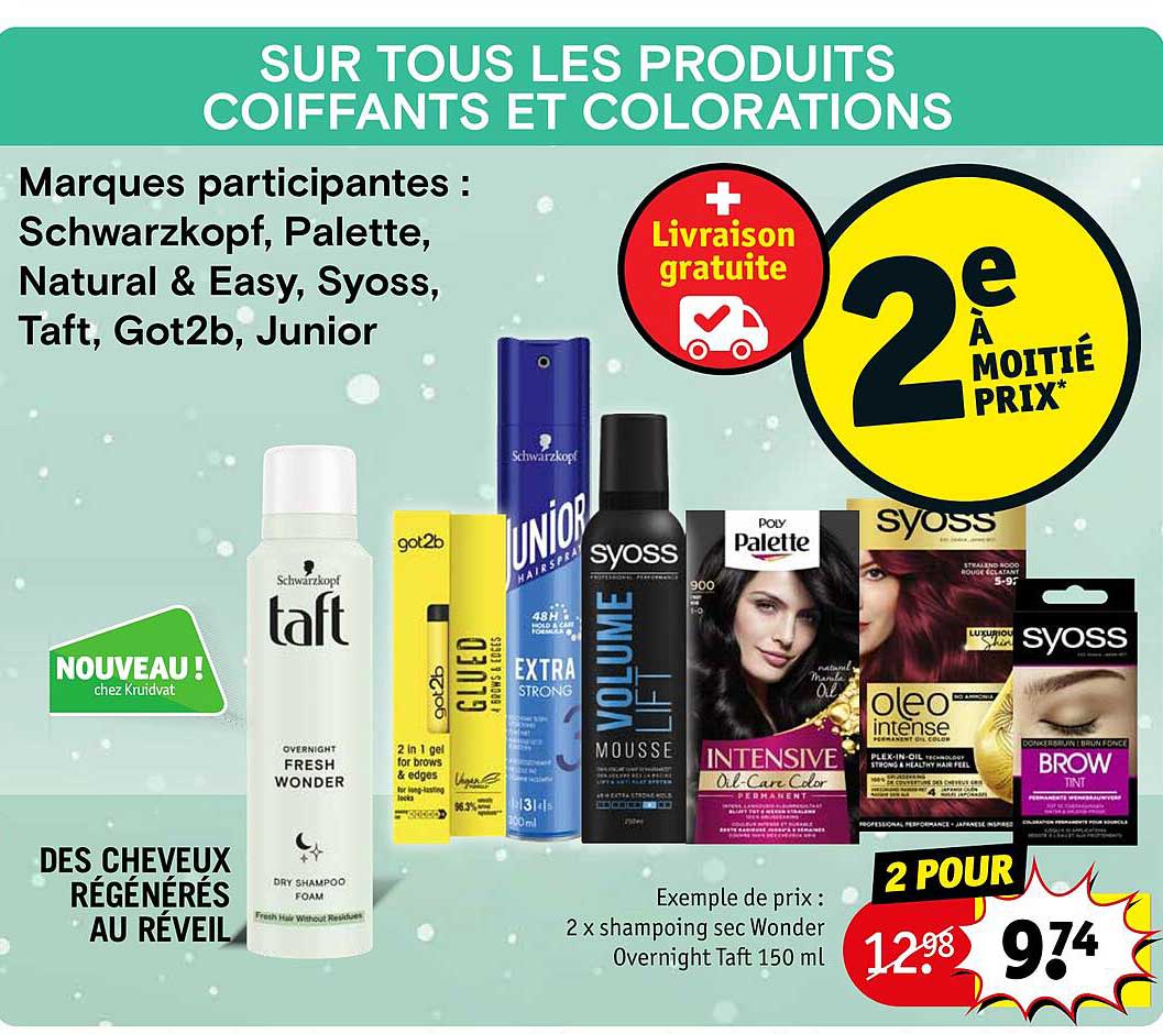 produits coiffants et colorations