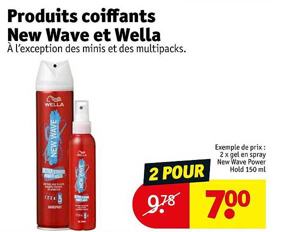 produits coiffants new wave et wella