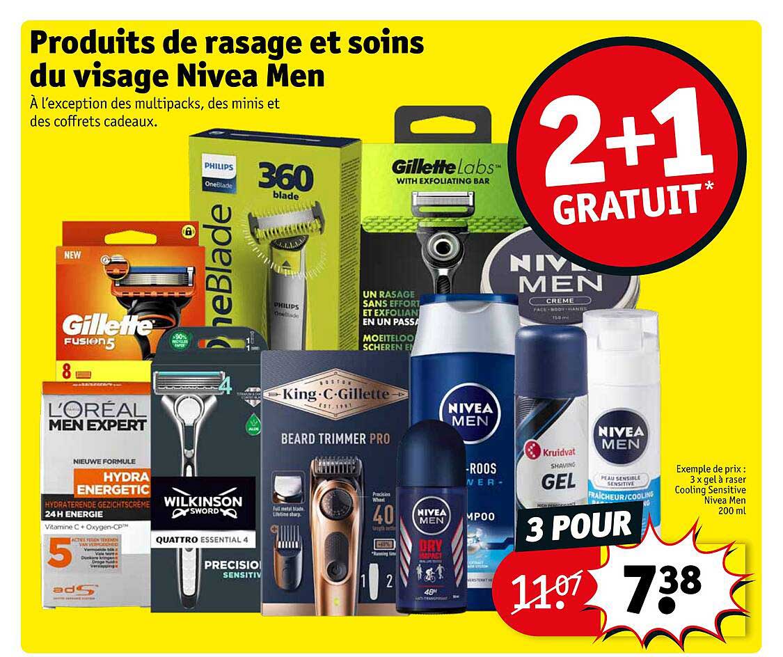 produits de rasage et soins du visage nivea men