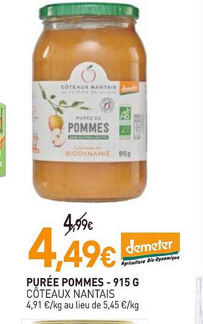 purée pommes côteaux nantais