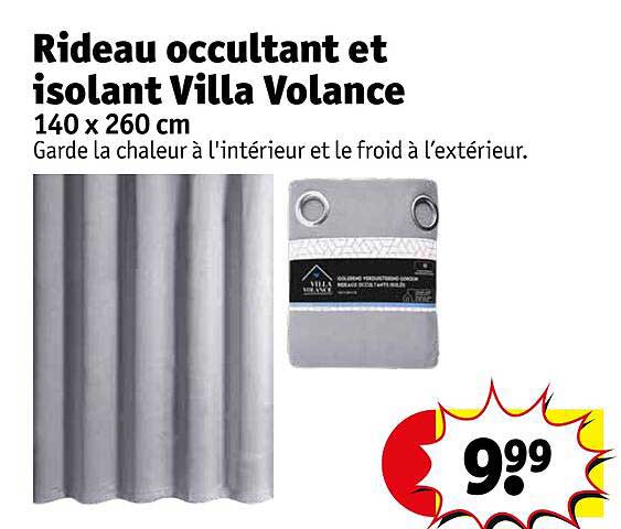 rideau occultant et isolant villa volance