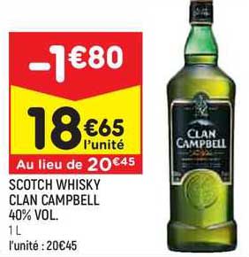 scotch whisky clan campbell 40% vol.