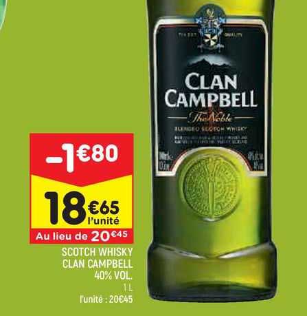 scotch whisky clan campbell 40% vol.