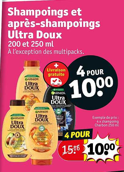 shampoings et après-shampoings ultradoux