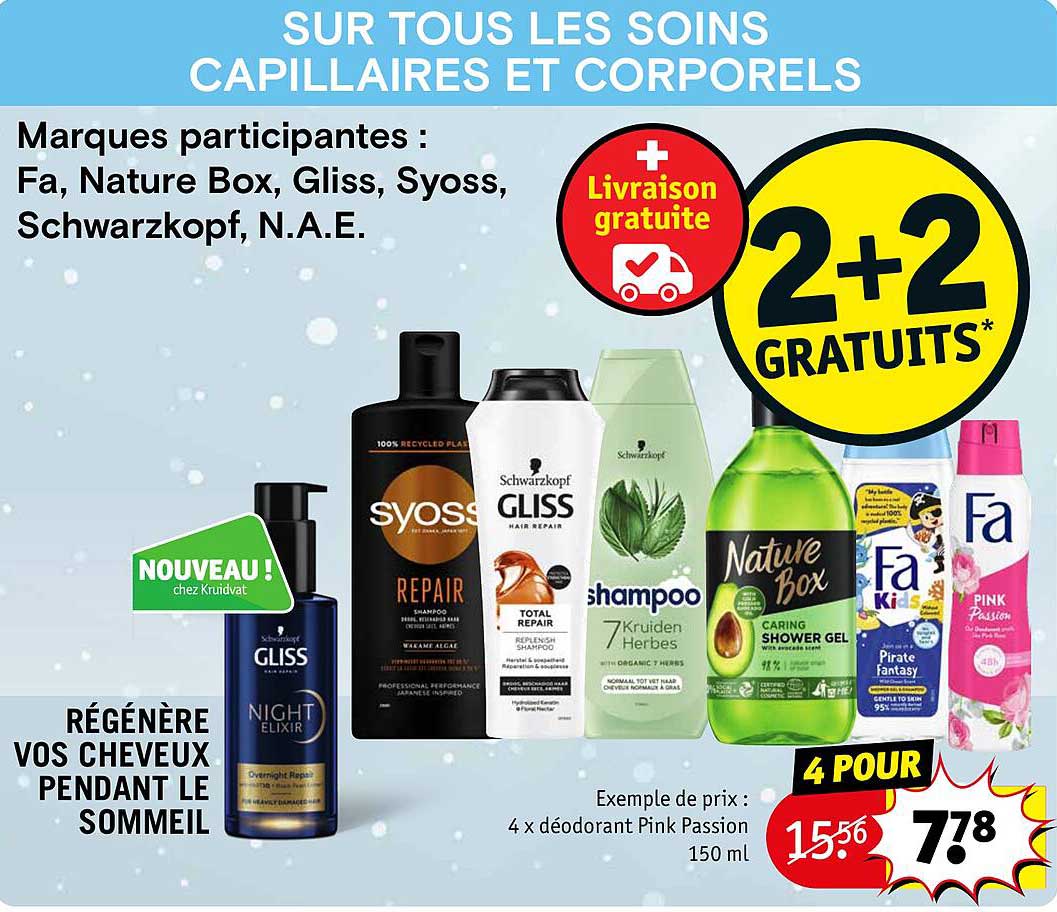 soins capillaires et corporels