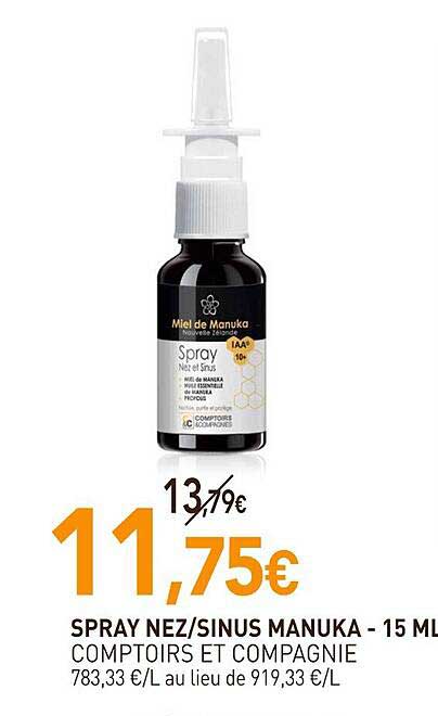 spray nez/sinus manuka comptoirs et compagnie - 15 ml