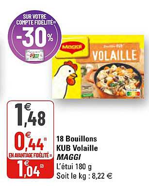 18 Bouillons Kub Volaille Maggi