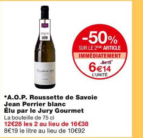 a.o.p. roussette de savoie jean pierre blanc élu par le jury gourmet